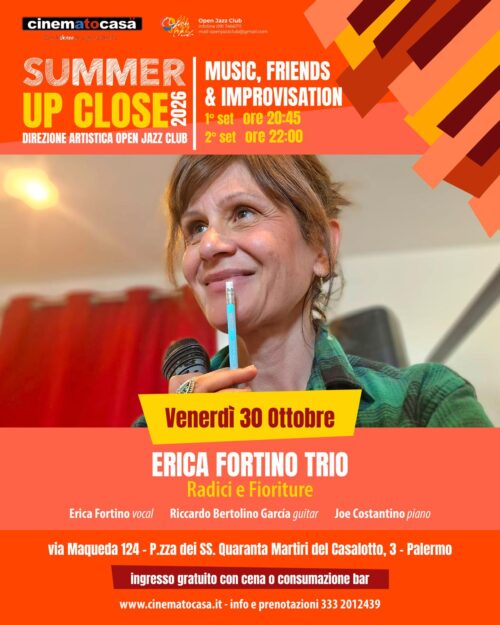 Venerdì 30 Ottobre 2026 ERICA FORTINO TRIO